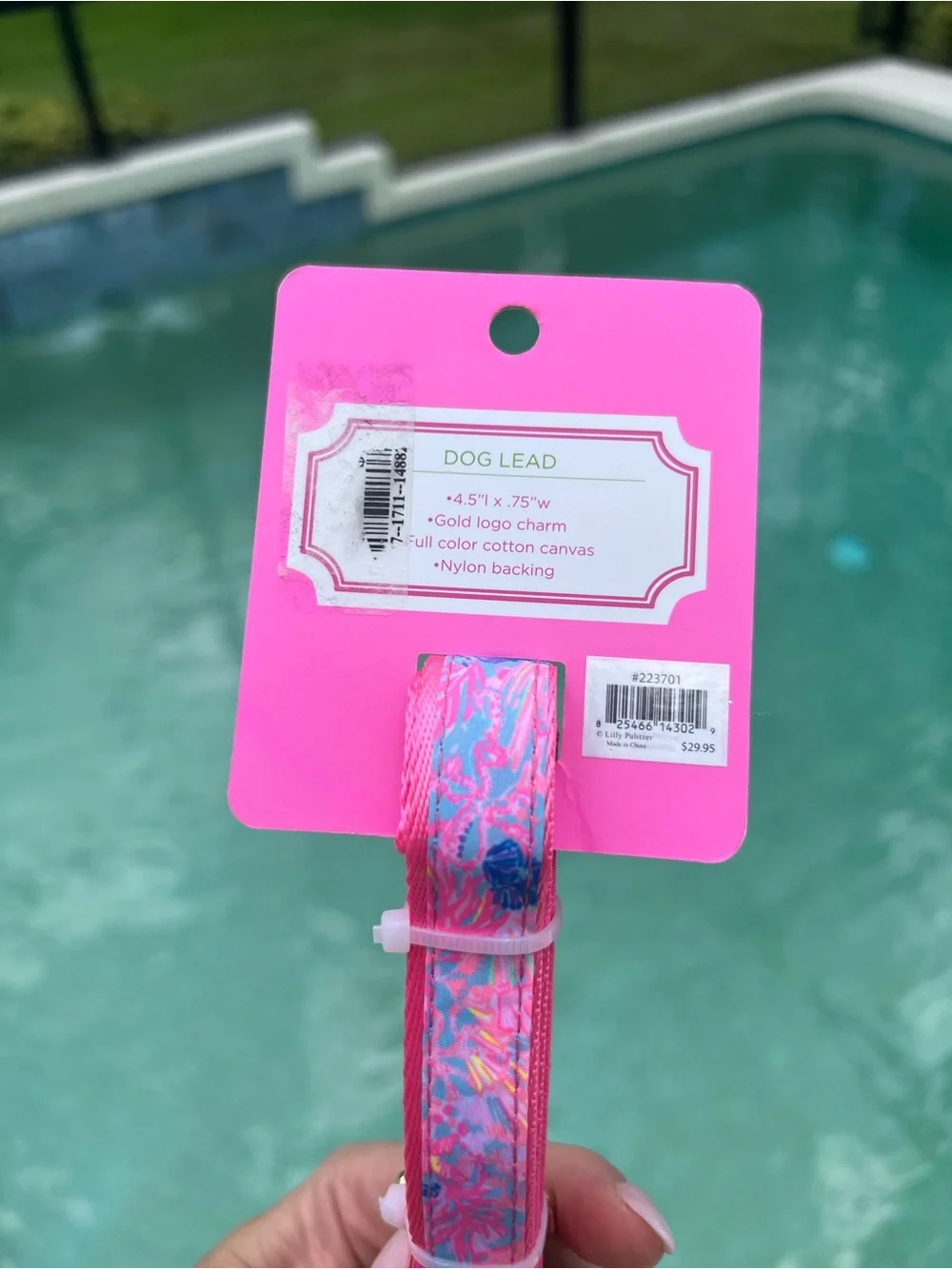 Lilly Pulitzer NWT Dog Leash Splendor In The Sand Size S/M New